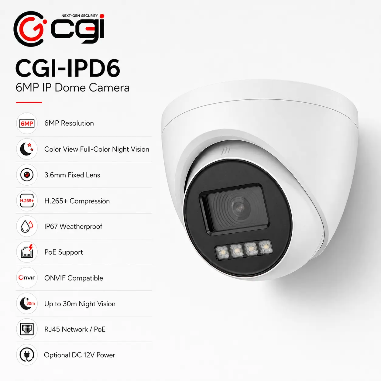 IP CAMERA 6MP DOME